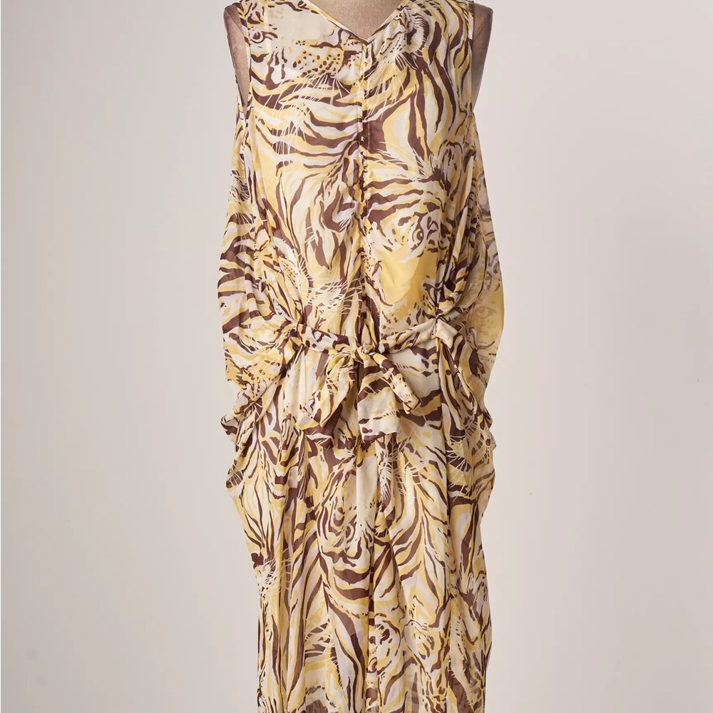 See By Chloe Silk-Chiffon Tiger Print Mini Dress